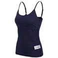 thumbnail image 6 of Emmalise Women’s 3-Piece Top Set: Cami, Short & Long Sleeve Scoop Neck Solid Classic Navy 3-Piece Set-S, 6 of 7