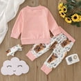 thumbnail image 6 of Youmylove Toddler Boys Girls Long Sleeve Letter Prints T Shirt Pullover Tops Cartoon Pants Outfits Toddler Girl Clothes, 6 of 8