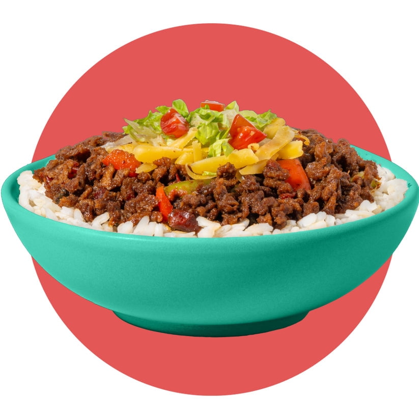 (Pack of 6) Rolling Reens Mexican Meat Rice Bowl 2.5 Oz