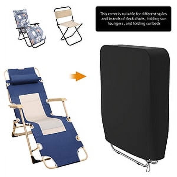 ZTOO Outdoor Folding Reclining Chair Cover Garden Sun Lounger Cover Waterproof Zero Gravity Waterproof Dustproof UV Resistant Sun Lounger Cover Oxford Cloth Folding Chairs Cover Walmart
