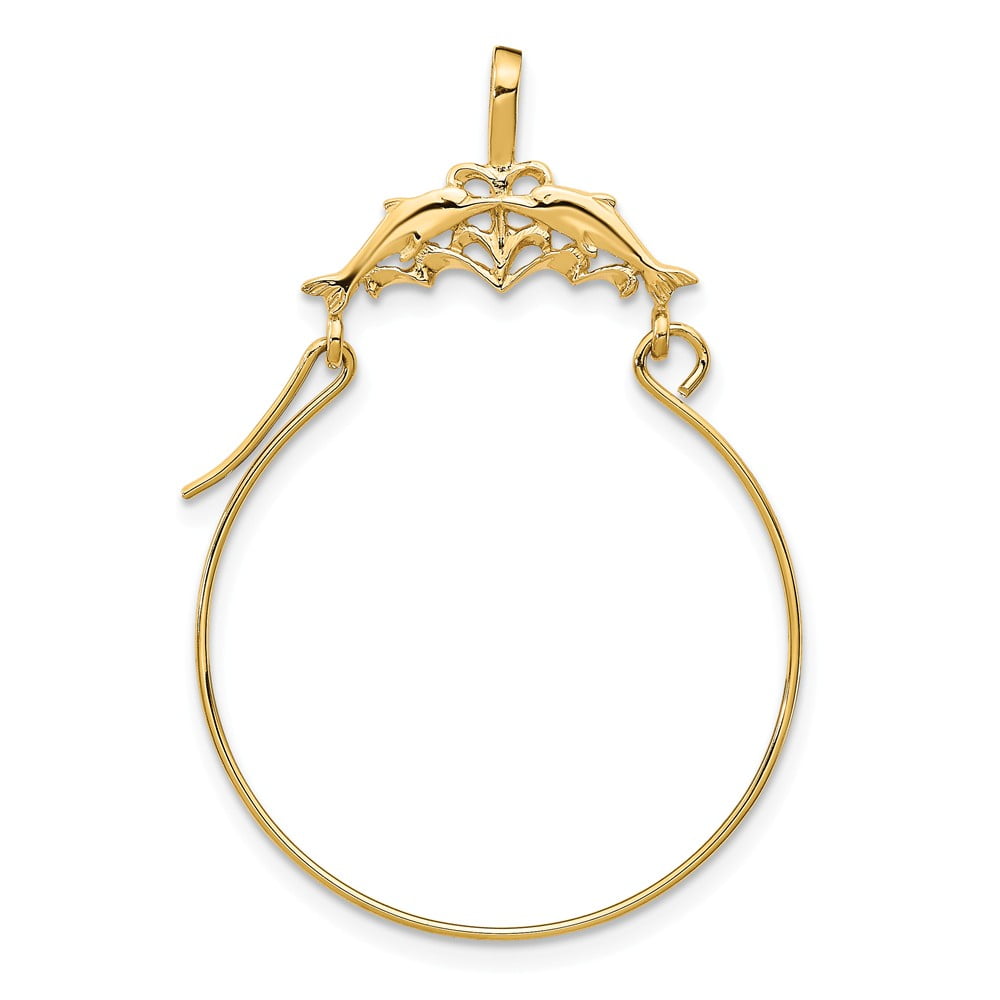 22mm x 25mm Million Charms 14K Tri-Color Gold with White CZ Accented Crab Charm Pendant