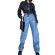 thumbnail image 1 of Lucakuins Pantalones de cuero para mujer, pantalones casuales rectos sueltos con bolsillos laterales de cintura alta Lucakuins  S-XL, 1 of 5