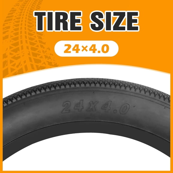 Bike Tire 24 x 4.0 inch - Black - 2 Tires