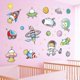 thumbnail image 3 of 2 Creative Space Cartoon Astronaut Wall Stickers Children, 3 of 5