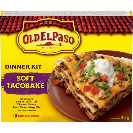 Old El Paso Soft Taco Bake Dinner Kit – 312g / 11.0 oz