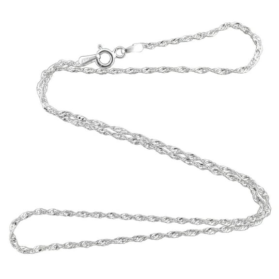 Sterling Silver SERPENTINE Rope Chain Necklace 925 Italy 16"-30" Singapore 1.5mm