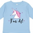 thumbnail image 4 of Inktastic 4th Birthday Cute Unicorn Girls Long Sleeve Toddler T-Shirt, 4 of 5