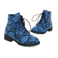 thumbnail image 5 of asdoklhq Womens Waterproof Work Boots,Autumn and Winter Flowers Color Matching Thick High-heeled Platform Women's Sleeve High Boots, 5 of 5