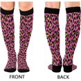 thumbnail image 2 of FREEAMG Leopard Compression Socks for Women Men, Circulation Knee High Stockings for Running Cycling Medical, 1Pair, 2 of 7