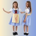 thumbnail image 2 of GPOECD Robes pour Filles Style Festival Bavarois Robe Bleue à Carreaux avec Tablier Tenue Décontractée de Fête pour 3-8 Ans Robe Bleue,G, 2 of 8