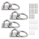 thumbnail image 1 of 4 PCS M6 Placa de ojal con anillo Acero inoxidable 304 Gancho de techo resistente Capacidad de 70 kg Ganchos de montaje en pared para columpios de sacos de arena cierta diferencia de color, dependien TUNC Sencillez, 1 of 5