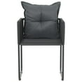 thumbnail image 2 of vidaXL Outdoor Chairs 6 pcs with Pillows Poly Rattan Black, 2 of 4