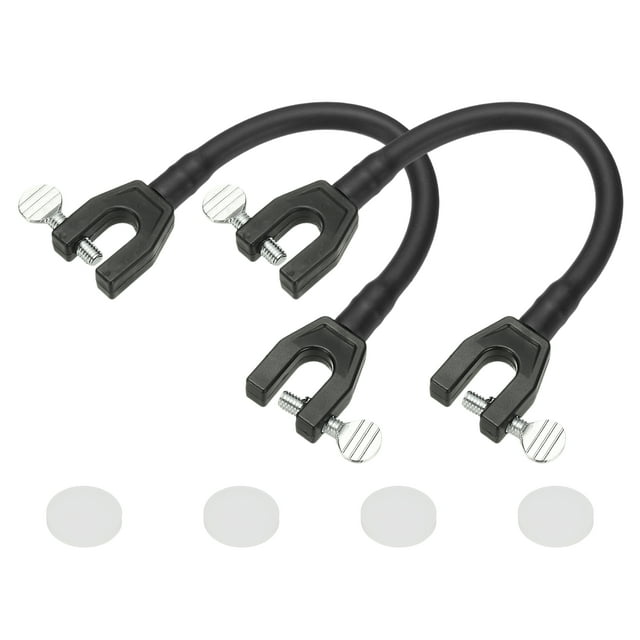 Uxcell Ski Tip Connector, Snowboard Clip Ski Training Aid Basic Turning Portable Durable Holder Skiing Accessories- Fitting for (Beginners Skiing Training/Speed Control) 2 Pcs & Black
