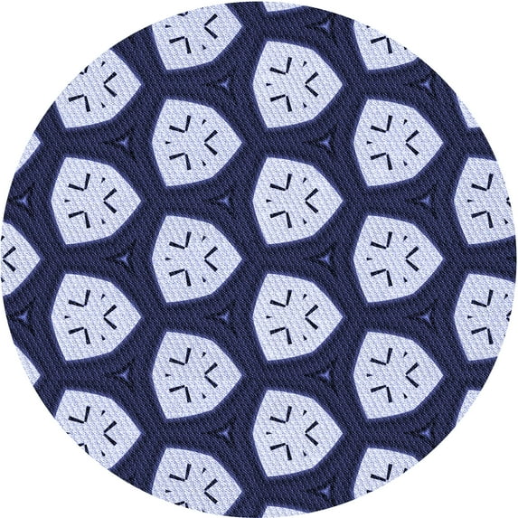 Ahgly Company Indoor Round Patterned Blue Angel Blue Area Rugs, 8' Round