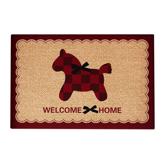 ERK 1Pcs Horse Zodiac Year Themed Area Rug For Home Floor Mat With Modern Design