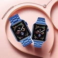 thumbnail image 3 of Fitlink Slim Stainless Steel Metal Band for Apple Watch 38/40/41/42/44/45mm, Apple Watch Band for Apple Watch Series 7 Apple Watch Series 6 Apple Watch Series SE/5/4/3/2/1 (Blue-38/40/41mm), 3 of 7