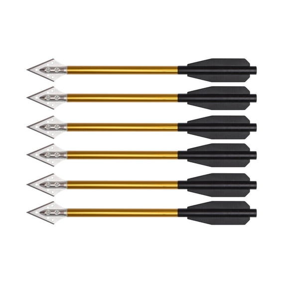 6Pcs Archery Mini Crossbow Arrow Aluminum Bolts For Pistol 50lb 80lb Crossbow