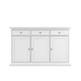 thumbnail image 4 of Tvilum Sonoma Contemporary 3 Door 3 Drawer Sideboard Drawers in White, 4 of 14