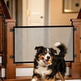 thumbnail image 2 of Dog Gate,43.31x28.35 Inch Indoor Pet Gate with 9 Pcs Hook Up | Drill-Free Stable Partition for Stair & Entryway Separation | Install Anywhere, 2 of 9