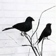 thumbnail image 4 of 3 Pcs Décoration d'Halloween Plumes Noires Réalistes Oiseaux, 4 of 7
