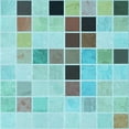 thumbnail image 1 of Ahgly Tapis d'Intérieur Lavable en Machine Carré Vert Profond Transitionnel, 7 Pieds Carré, 1 of 7