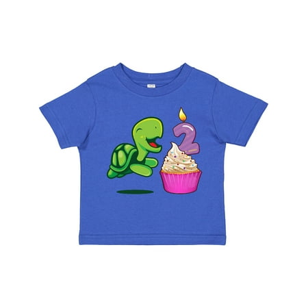 

Inktastic 2nd Birthday Turtle Gift Toddler Boy or Toddler Girl T-Shirt