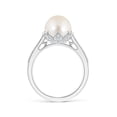 thumbnail image 2 of ANGARA Vintage Style Freshwater Cultured Pearl Ring in 14K White Gold for Women | June Birthstone, Birthday, Anniversary, Jewelry Gift for Women | Pearl Ring, 2 of 9