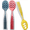 06 - Little Rainbow, variant on NumNum Baby Spoons Set, Baby Essentials Pre-Spoon GOOtensils for 6+ Months, First Stage Self-Feeding Spoons for Baby Led Weaning (BLW), Silicone Toddler Utensils, BPA-Free, 2 Pack Beige/Mauve