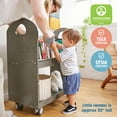 thumbnail image 6 of ECR4Kids Mobile Book Cart with Countdown Timer and Storage, Children's Furniture, Grey Wash, 6 of 9