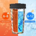 thumbnail image 5 of Goofa Watercolor Bottles And Glasses for Insulated Travel Coffee Mug Spill Proof Leak Proof 16 OZCoffee Tumbler Reusable Coffee Cups with Lids Thermos for Hot and Cold Drink, 5 of 8