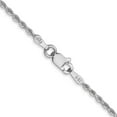 thumbnail image 3 of Primal Gold 14K White Gold 1.5mm Diamond Cut Rope with Lobster Clasp Chain, 3 of 4
