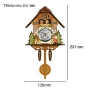 Sorven Home Decor Cuckoo Clock, Black Forest House Antique Clock 1.5V for Living Room