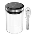 thumbnail image 2 of Recipiente de café al vacío automático, recipiente de café, recipiente de café apilable de vidrio, recipiente de almacenamiento de alimentos al vacío claro, 2 of 8