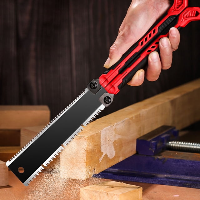 Folding Saw, Firm Grip Safe Locking Hand Pruning Saw Versatile High Sharpness Blade Tree Trimming Saw for Camping Gardening Work