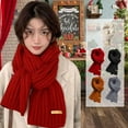 thumbnail image 5 of QHUDLV Thick Warm Knitted Scarf in Winter Autumn Soft Solid-Color Fashion Scarves, 5 of 9