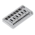 thumbnail image 2 of Chevalet de guitare électrique 6 cordes, chevalet traversant en laiton sans vibrato avec clé pour guitare électrique chromée, 2 of 4
