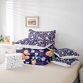 thumbnail image 6 of Manfei Colorful Cartoon Butterfly 7-Piece King Bedding,Rustic Plant Floral King Bed in a Bag,Colorful Stars Reversible, 6 of 7
