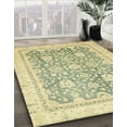 thumbnail image 3 of Ahgly Company Machine Washable Indoor Round Abstract Brass Green Area Rugs, 7' Round, 3 of 7