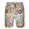 thumbnail image 3 of Goofa Travel Stamp Printed Mens Swim Trunks Summer Quick Dry Short Beach Swimwear Bathing Suits-Small, 3 of 9