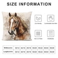 thumbnail image 5 of Creowell Pillow Covers Short Plush Pillowcase 1 Piece Art Horse White, 5 of 5