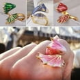 thumbnail image 2 of QQTDFG Cute Resin Dragon Ring Women Men Wedding Party Band Jewelry Gifts Adjustable-Adjustable-#Green, 2 of 9