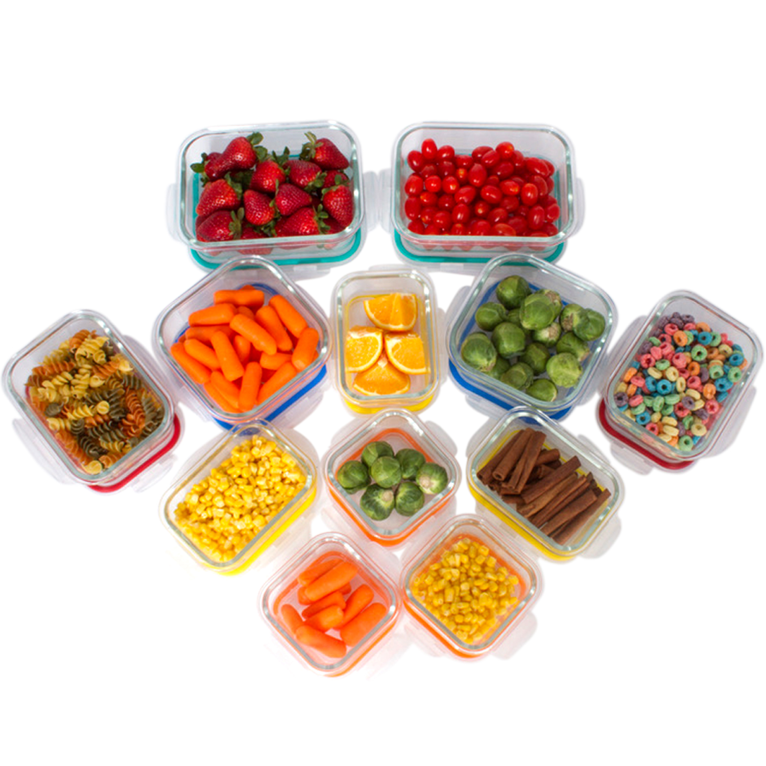Imperial Home 24 pcs. Glass Meal Prep Storage Container Set W/ Snap Locking Lid - image 5 of 8