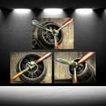 thumbnail image 2 of Hieng 3 Pieces Vintage Airplane Propeller Canvas Wall Art Plane Engine Artwork Rustic Aircraft Painting Print Pictures for Office Man Cave Decor(only canvas), 2 of 6