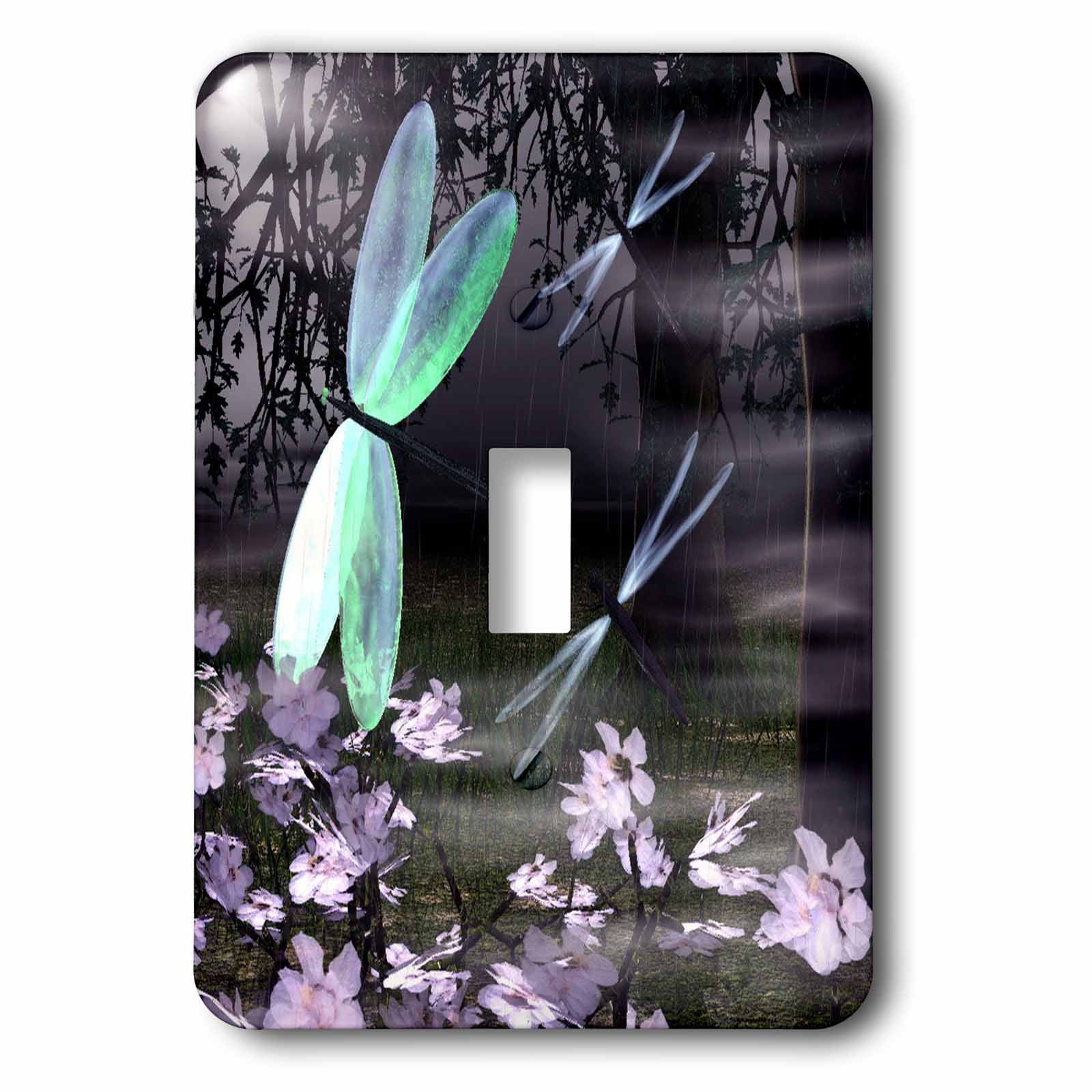 3dRose Dragonflies with glowing wings - Single Toggle Switch (lsp_47986_1)