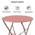 thumbnail image 3 of Grand Patio Metal 3-Piece Folding Bistro Table and Chairs Set, Outdoor Patio Dining Furniture for Small Spaces, Balcony, Rose Dawn, 3 of 10