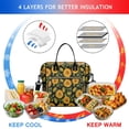 thumbnail image 4 of OBREWU Black Sunflower Womens Lunch Box for Work,Insulated Large Black Sunflower Lunch Bag for Women,Loncheras Para Mujer,Leakproof Adult Lunch Bag for Work,Beach,Travel,Picnic,Camping, 4 of 7