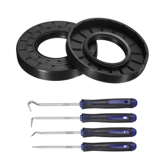 2Pack Oil Seal, 40x80x12mm TC Nitrile Rubber Double Lip Cover with Hook Kit