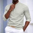 thumbnail image 5 of Yaoyar Men's Henley Shirt Long Sleeve Loose Button up Shirts Basic Tee 2026 Summer Hippie Casual Beach, 5 of 8
