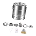 thumbnail image 2 of Almencla Seau BBQ Compact Équipement de Cuisine Sans Fumée pour Patio Camping Randonnée S, 2 of 8