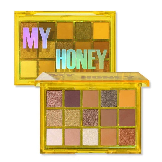 Dalazy 15 Colors Eyeshadow Palette Shimmer Glitter Matte Makeup Eyeshadow Powder Palette